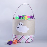 Nouveau design 2026 Panier et sac seau Lapin de Pâques pour la chasse aux œufs et les fêtes