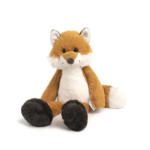 Bán buôn tùy chỉnh mềm Fox sang trọng Thú nhồi bông đồ chơi với bàn chân màu đen