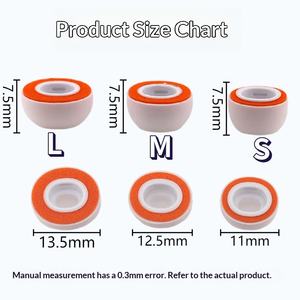 Embouts en <span class=keywords><strong>mousse</strong></span> à mémoire de forme pour Airpod <span class=keywords><strong>Pro</strong></span> 3, embouts en silicone pour les oreilles, réduction du bruit, maille spongieuse à récupération lente - Product Image 4