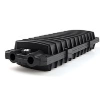 Caja de Empalme de Fibra Óptica FTTH Impermeable de ABS Mini con 2 Entradas y 2 Salidas, Caja de Reparación de Empalmes de 320*135*6.5mm