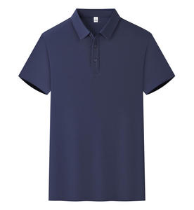 เสื้อยืดสำหรับเล่นกอล์ฟผ้าฝ้ายถักแบบยูนิเซ็กซ์แห้งเร็วระบายอากาศได้ดีปักโลโก้ได้ตามต้องการสำหรับธุรกิจกอล์ฟ100% - Product Image 5