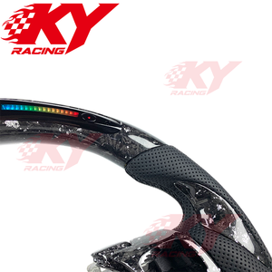 Volant de voiture sport en fibre de carbone forgée LED personnalisé pour Lexus IS250 IS300 IS350 2014-2022, compatible avec GS NX RCF RX ES LC500 - Product Image 2
