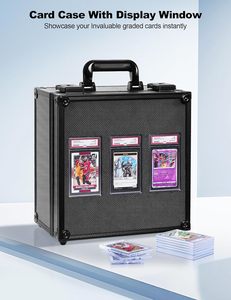 Scatola porta carte graduate PSA con serratura <span class=keywords><strong>TSA</strong></span>, custodia per carte collezionabili in lega di alluminio con finestra di visualizzazione, custodia per slab - Product Image 1