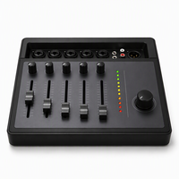 Console de mixage compacte Bluetooth USB 5 canaux pour diffusion en direct, podcast, studio à domicile et scène