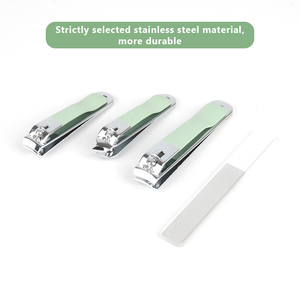 4Pcs Du Lịch Nail Kit Chuyên Nghiệp Grooming Bộ Dụng Cụ Thép Không Gỉ Cắt Móng Tay Móng Chân Móng Tay Thiết Lập Cho Nam Giới Phụ Nữ Với <span class=keywords><strong>PU</strong></span> Túi - Product Image 3