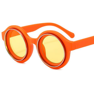 2025 Vintage moderne Sonnenbrille Luxus Y2K PC Unisex benutzer definierte Logo Linse UV400 Schutz hoch oval rot rosa Optionen - Product Image 2