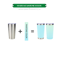 Gobelet Isotherme Personnalisé Vente en Gros et en Vrac Tasse à Boire Personnalisée Chaud et Froid 20oz Gobelet en Acier Inoxydable Tasse Blanche pour Impression