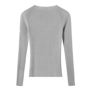Custom OEM ODM Autumn Winter Knit Sweater Seamless Long Sleeve Casual <b>Pullover</b> Women 100% Cashmere Crew Neck Knitwear - Product Image 4