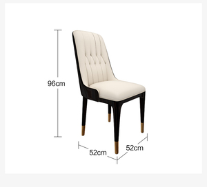 Luxury Black Light <strong>Dining</strong> <strong>Table</strong> <strong>Set</strong> 1 <strong>Table</strong> &amp; 6 Chairs Solid Wood Modern Design for Apartment Hotel &amp; Home <strong>Dining</strong> Room - Product Image 6