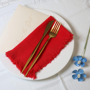 Serviette de table en dentelle blanche avec logo personnalisé en gros Serviettes en tissu de lin et de coton personnalisées pour la salle à manger, le mariage et les fêtes. - Product Image 2