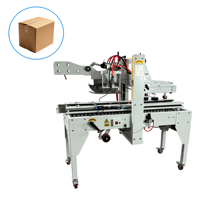 Machine de scellage de cartons à rabats supérieurs Poshysmart à faible coût, équipement d'emballage pneumatique automatique pour le pliage et le collage des couvercles haut-bas