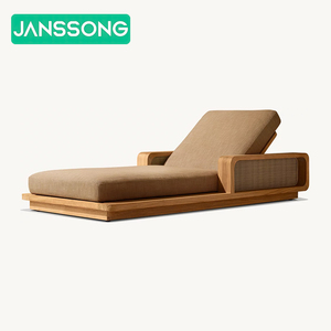 فيلا في الهواء الطلق حديقة صالة كرسي فندق منتجع في الفناء في الهواء الطلق خشب الساج استلقاء الشمس في الهواء الطلق - Product Image 2