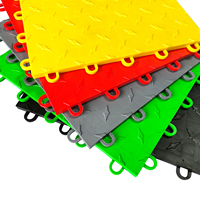 Dalles de sol de garage emboîtables antidérapantes et imperméables 33x33cm, homologuées CE, pour le detailing automobile et les ateliers de réparation automobile