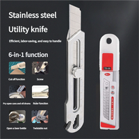 Couteau utilitaire robuste en acier inoxydable multi-outils 1 en 1 pour l'emballage de tapis de bricolage avec coupeur industriel OEM