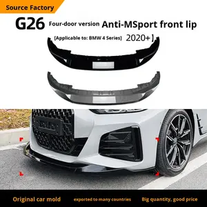 Kit de Divisor de Labio Delantero AMP-Z para BMW Serie 4 G26 <span class=keywords><strong>2014</strong></span>- M Sport, Estilo Fibra de Carbono Brillante ABS, Parachoques Delantero, Exterior de la Carrocería - Product Image 4