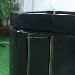 Pots de fleurs personnalisés avec éclairage LED, treillis en métal, couleur noire, pour extérieur, jardin, hôtel, appartement, durables, revêtement en poudre - Product Image 6
