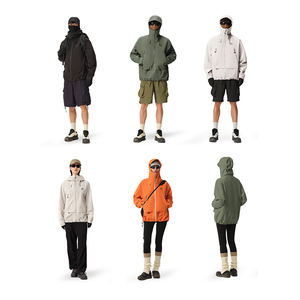 Nouvelle collection de vestes de pluie imperméables respirantes à capuche zippée pour la randonnée et l'escalade, unisexes, 100% polyester, 10000MM, 3 couches, pour l'extérieur - Product Image 2