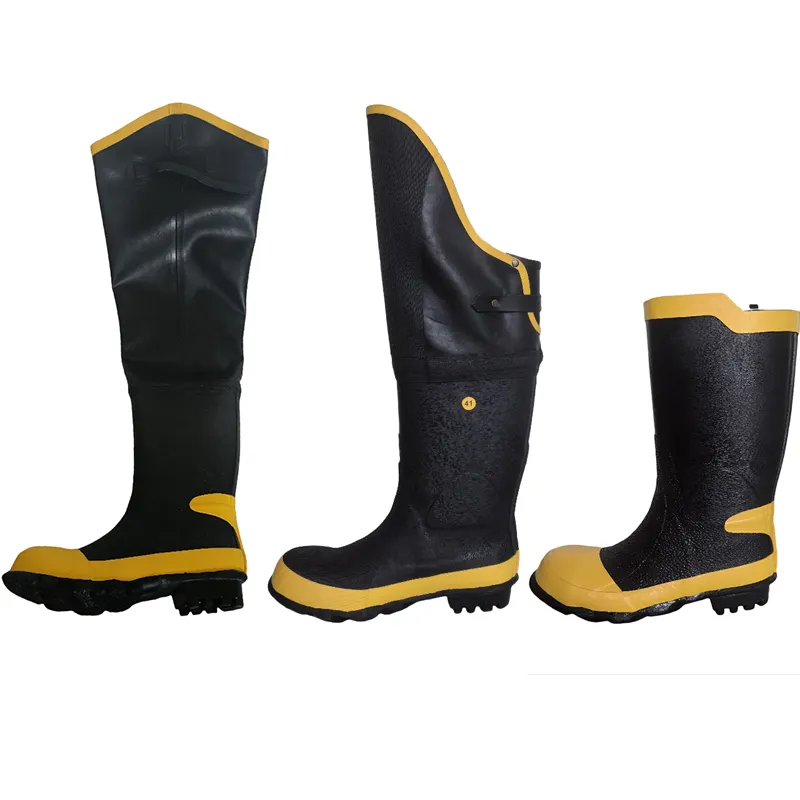 Botas de goma más vendidas para hombres, botas de seguridad para el trabajo con punta de acero, botas de agua 100% impermeables para zapatos de caza aislados