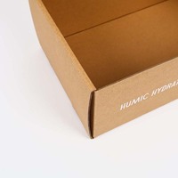 Embalaje personalizado de papel Kraft estampado cajas de papel corrugado envío postal caja de cartón impreso logotipo simple