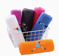 Serviettes de sport personnalisées brodées en coton 100% écologique, séchage rapide, douces et absorbantes, pour la vente au détail et les distributeurs