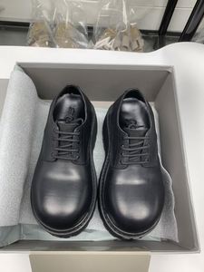 Chaussures habillées en cuir véritable pour hommes, noires, à lacets, plateforme, tendance et élégantes, rehaussantes - Product Image 3