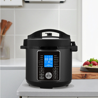 Cuisinière électrique multifonction en acier inoxydable de 6 L avec prise en charge de la langue allemande et 17 fonctions pour un usage domestique