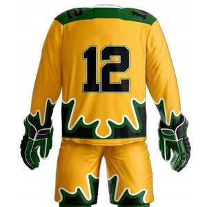 ชุดฮอกกี้น้ำแข็งคุณภาพสูง 100% โพลีเอสเตอร์ สวมใส่สบาย ระบายอากาศดี ราคาประหยัด ชุดกีฬาทีม ชุดฮอกกี้น้ำแข็งสำหรับผู้ชาย - Product Image 6