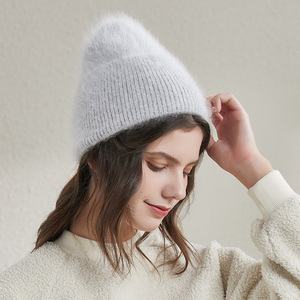 Groothandel Fabriek Womens <span class=keywords><strong>Angola</strong></span> Wol Knit Hoeden Winter Dikke Manchet Beanie Custom Kleurrijke Ski Hoeden Voor Koud Weer - Product Image 6