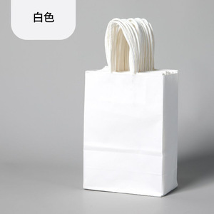 ถุงกระดาษสีขาวหูบิด รีไซเคิลได้ พิมพ์โลโก้ตามสั่ง - Product Image 1