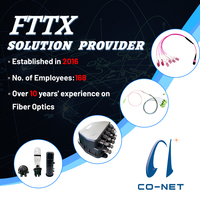Caja de Fibra Óptica CO-NET en Oferta, Caja FTTH Preconectada para Montaje en Pared o Poste con Conector Mini SC, Caja Terminal FTTH de 10 Núcleos