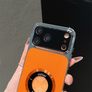 Custodia per <span class=keywords><strong>iPhone</strong></span> 17 Pro Max di Lusso con Motivo in <span class=keywords><strong>Pelle</strong></span>, Anti-Shock, Ricarica Wireless Magnetica e Protezione Fotocamera - Product Image 3