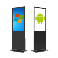 ZDHQ 50 pulgadas interior Android publicidad pantalla táctil LCD TV señalización Digital soporte de suelo tótem quiosco
