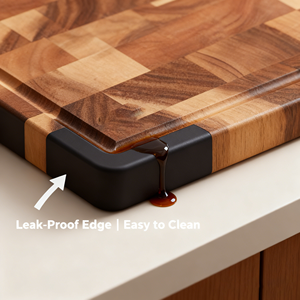 Ensemble de planches à découper en bois pour cuisine personnalisées - Acacia à grain bouté pour la viande et les légumes Planche à découper de <span class=keywords><strong>boucher</strong></span> pour une utilisation en cuisine - Product Image 2