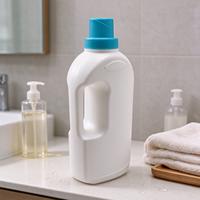 Bouteille en plastique vide pour liquides avec bouchon à vis de couleur personnalisée, récipient de recharge réutilisable pour produits nettoyants ménagers, emballage cosmétique