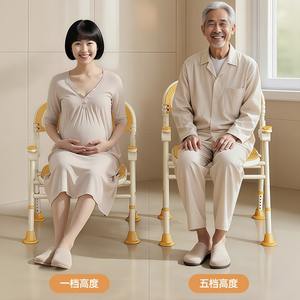 Hot <b>sales</b> <b>Wooden</b> Medical Height Adjustable Shower <b>Chair</b> Bath <b>chair</b> - Product Image 2