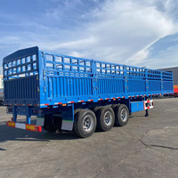 40FT Bétail Remorque Animal Bovins En Vrac Transport Clôture Semi Remorque pour Vente