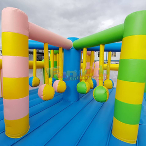 Gran parque infantil inflable de calidad comercial para exteriores, ciudad de diversión para niños, casa de brinco con pista de obstáculos - Product Image 6