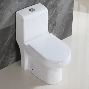 Modern Big Sanitario Wc 1 Piece Elongated Siphon Dual Flush Toilet Bowl Bathroom Porcelain WC