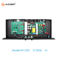 Nouveau design, module d'amplificateur de haut-parleur actif AC 2 canaux 8 ohms en métal, classe D, monophasé, avec sortie 350W et commande par bouton