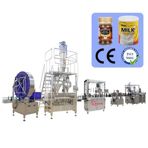 Milk Powder Canning Packaging Machinery Coconut Powder Filling Sealing And Packing Machine Auger Powder Filling Machine