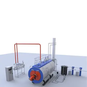 Caldeira a vapor industrial de três passagens com tubo de fogo de 10 toneladas/hora a gás natural EPCB com alta eficiência