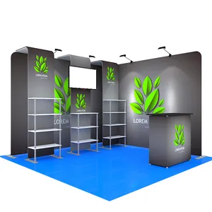 3*3m trade show booth portable modular exhibition booth design with graphic