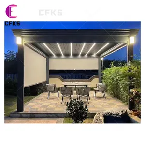 CFKS Modern açık tasarım avlu alüminyum Sunroom dış su geçirmez temperli cam kapi Villa için