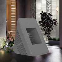 Panneau de commande mural intelligent sans fil RF433MHz 2 gangs blanc, noir, doré, alimenté par batterie, pour interrupteur tactile en verre 86x86mm
