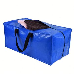 Extra Large Heavy Duty PP Woven Storage <b>Bags</b> with Zippers for Living Room Moving and Organization - Product Image 3