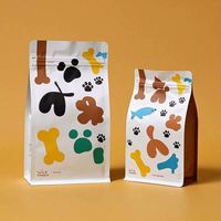 Sacs refermables mats durables personnalisés résistants aux déchirures pour chiens et chats, pochettes écologiques verticales pour aliments pour animaux, impression par gravure, anti-humidité