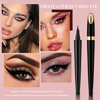 Stylo Eyeliner Liquide Imperméable Noir Marron 2 Couleurs Pointe Ultra Fine Longue Durée Anti-Transpiration Maquillage des Yeux