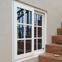 Fenêtre coulissante en PVC/UPVC moderne NUOXIN, résistante au vent, avec un design dernier cri