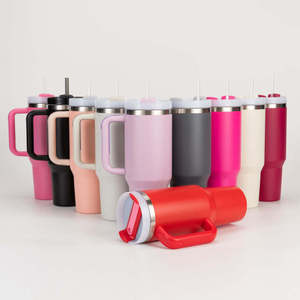40 oz Tumbler With Handle Insulated Tumblers With <b>Lid</b> <b>And</b> <b>Straw</b> Stainless Steel Thermal <b>Cup</b> - Product Image 3