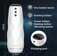 Automatischer Männlicher Masturbator Elektrisch 10 Vibrationsmodi Sexspielzeug mit Heiz- & Stoßfunktion Wiederaufladbares Erwachsenenspielzeug für Männer